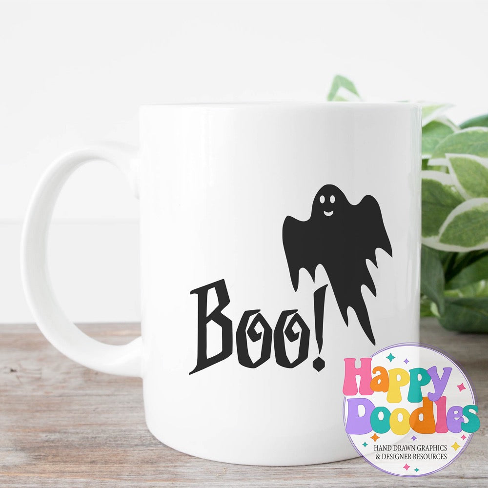 Halloween Sign Boo SVG | Halloween Sign SVG Cut File