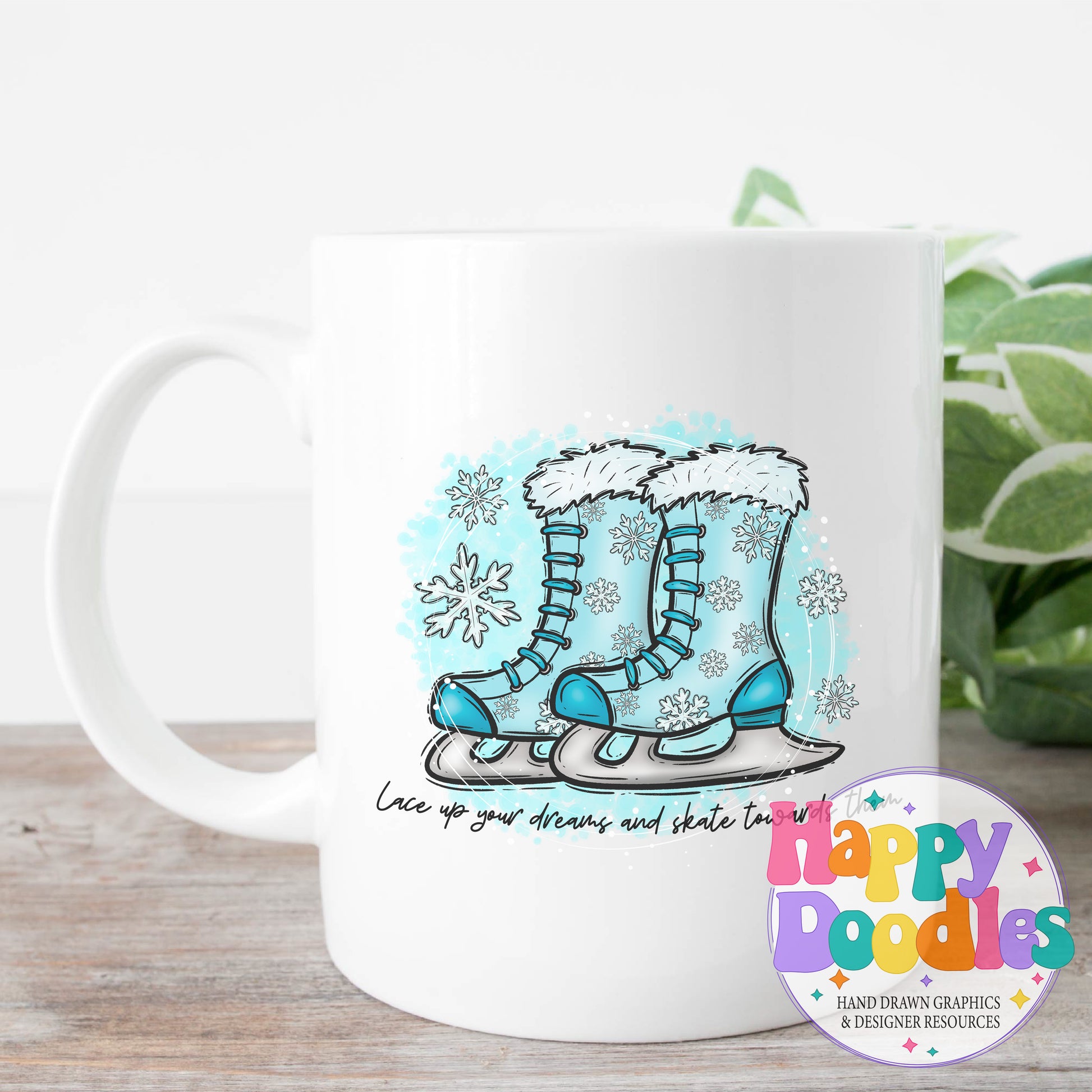 Lace Up Dreams Printable PNG for Sublimation & Crafts - Happy Doodles Designs