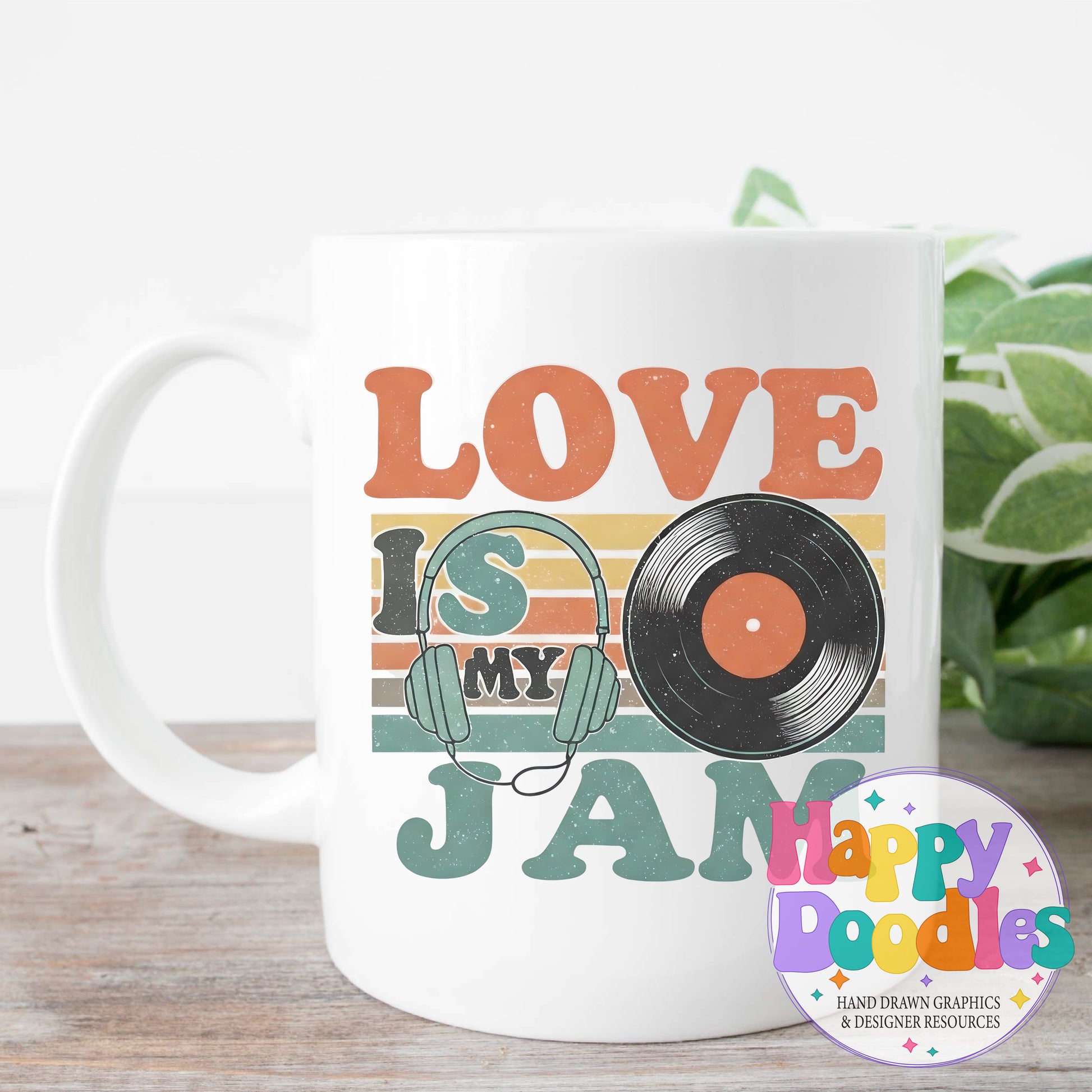 Love Is My Jam DIY Printable T-Shirt Design - Happy Doodles Designs