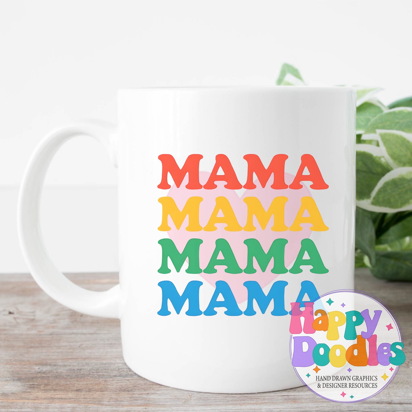 Mama Printable PNG for Sublimation & Crafts - Happy Doodles Designs