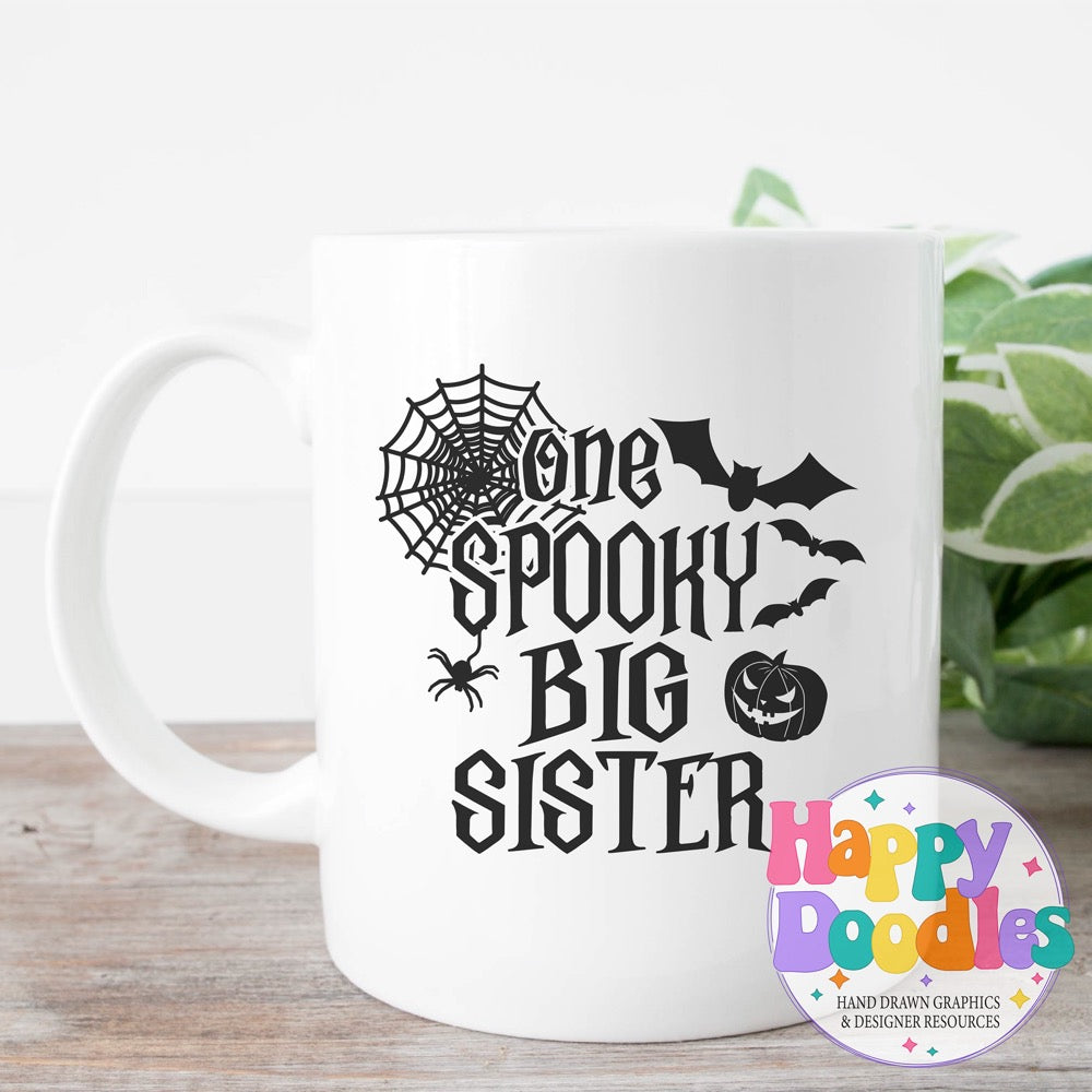 One Spooky Big Sister SVG | Spooky Family Matching Shirt Design