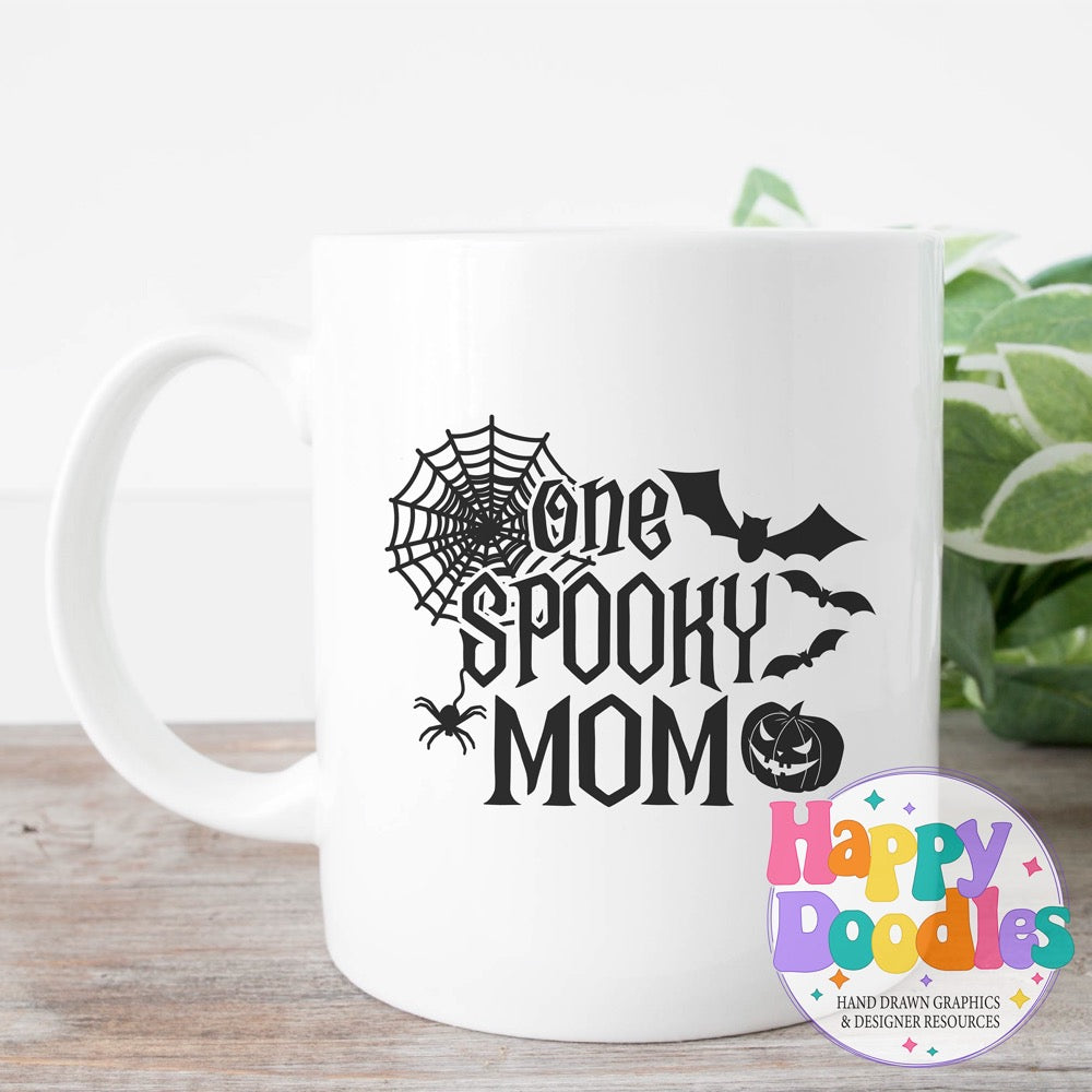One Spooky Mom SVG | Halloween Family Cut File for Cricut & Silhouette