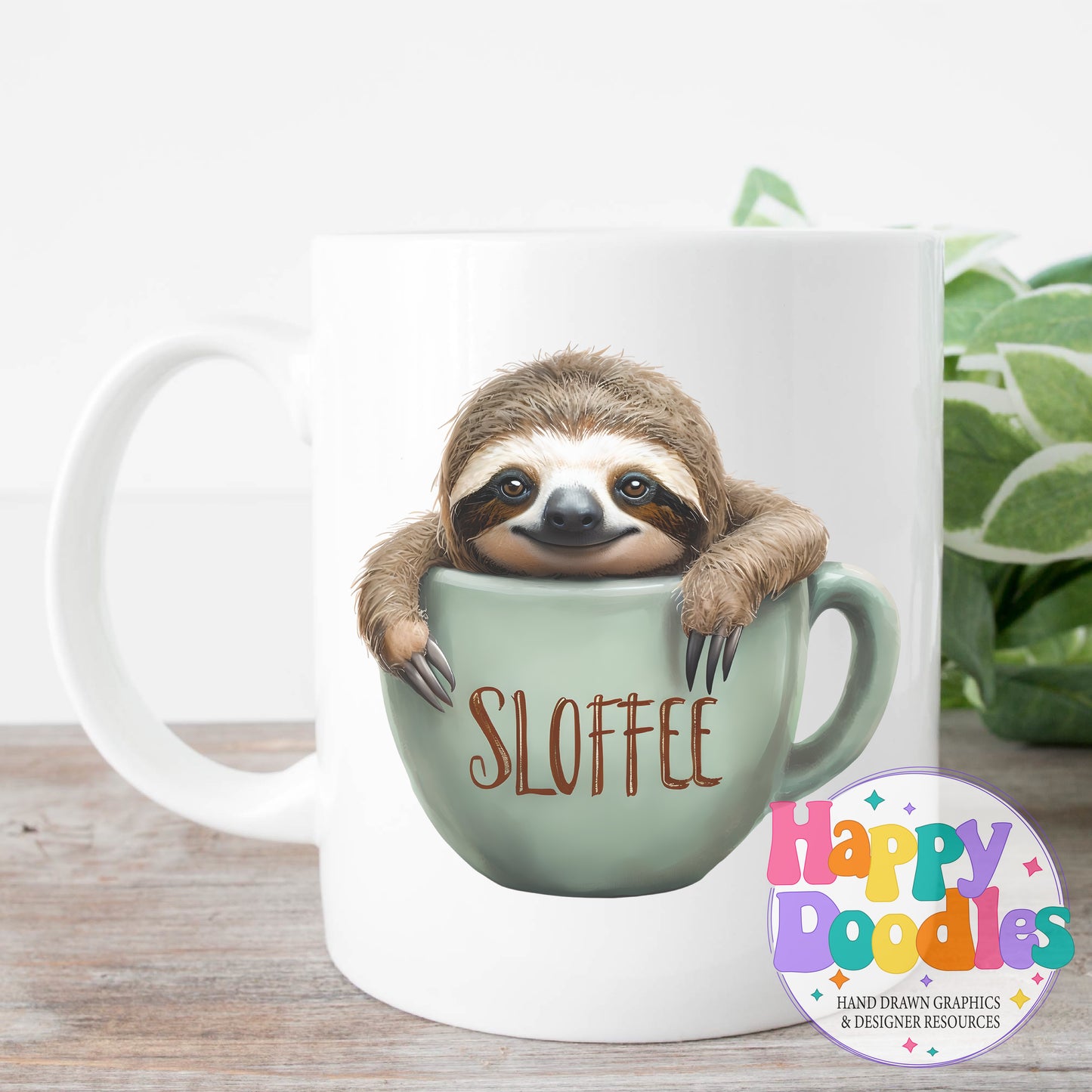 Sloffee High Resolution Printable PNG - Happy Doodles Designs