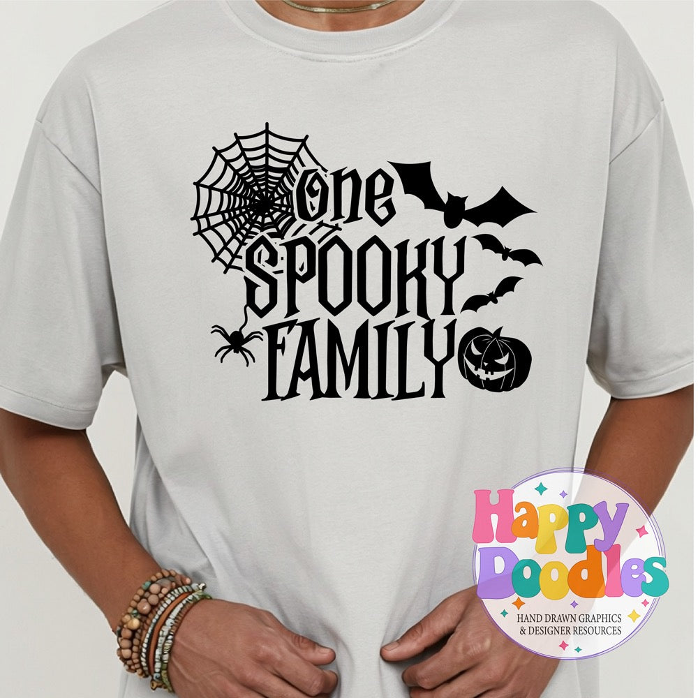 One Spooky Family SVG | Halloween Family Cut File for Cricut & Silhouette