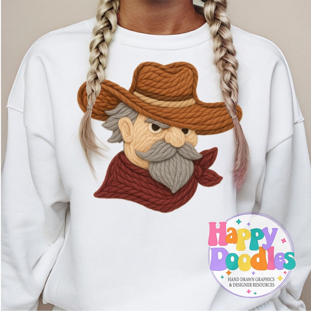 General Yarn Mascot Printable PNG Illustration - Happy Doodles Designs