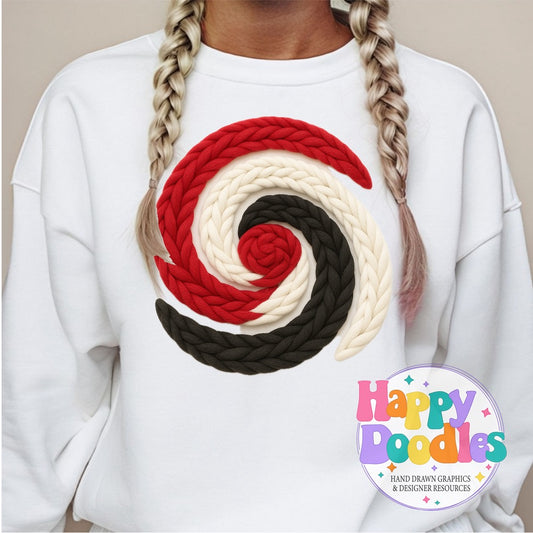 Hurricane Yarn Mascot Printable PNG Illustration - Happy Doodles Designs