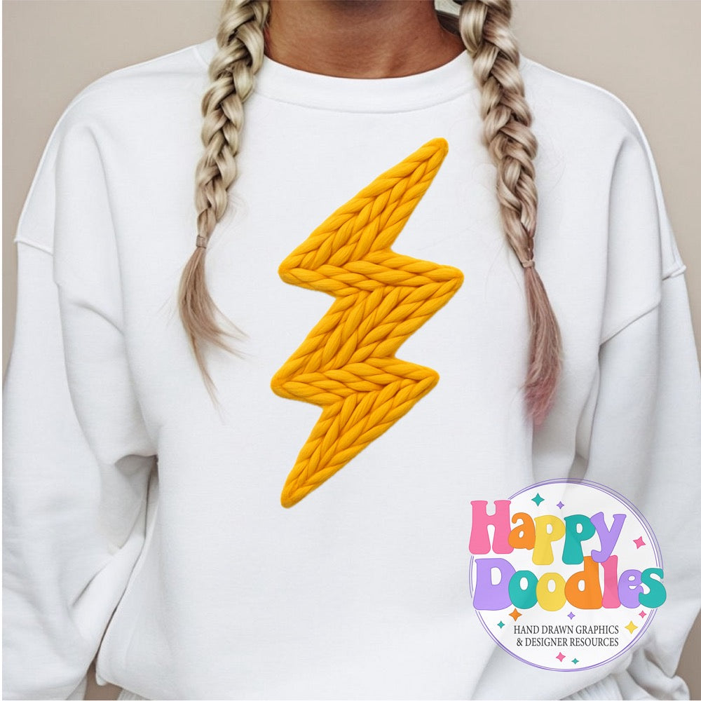 Lightning Mascot High Resolution PNG Clip Art - Happy Doodles Designs