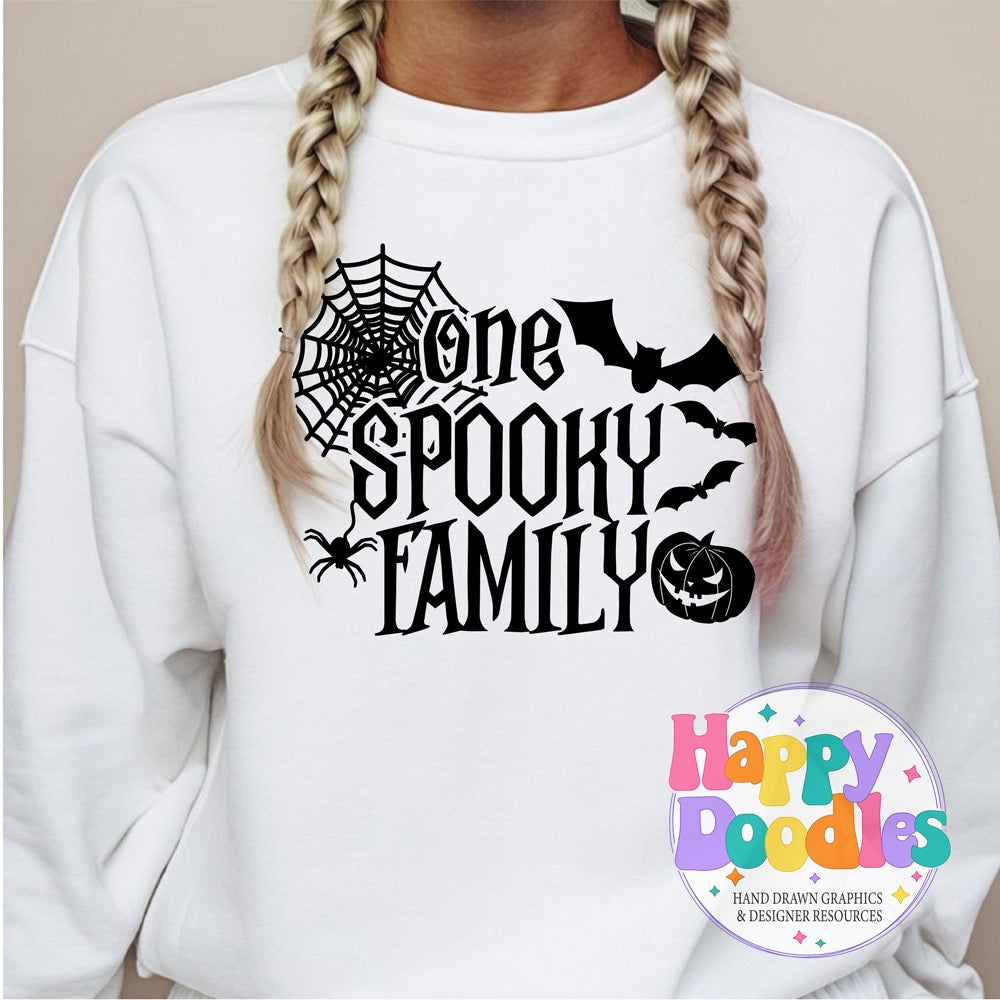 One Spooky Family SVG | Halloween Family Cut File for Cricut & Silhouette