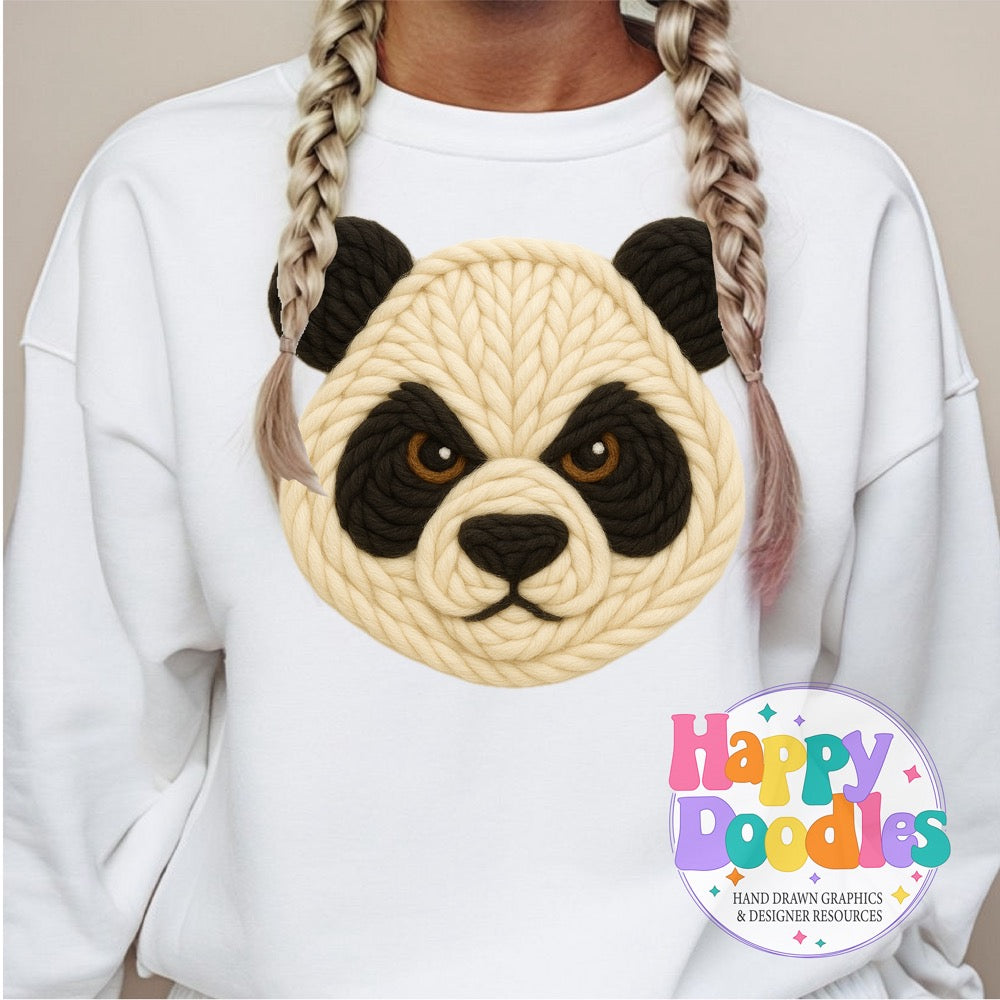 Panda Yarn Mascot Printable Mascot PNG - Happy Doodles Designs