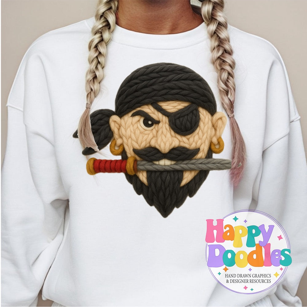 Raider Yarn Mascot Printable PNG Clipart - Happy Doodles Designs