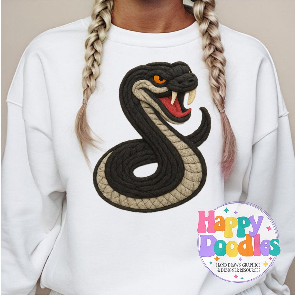 Rattler Racer Yarn Mascot High Resolution PNG Clip Art - Happy Doodles Designs