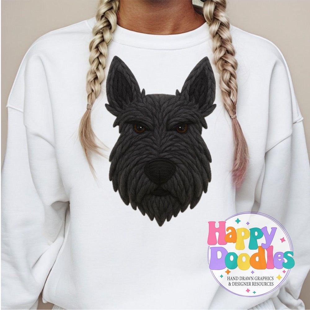 Scottie Yarn Mascot Printable Mascot PNG - Happy Doodles Designs