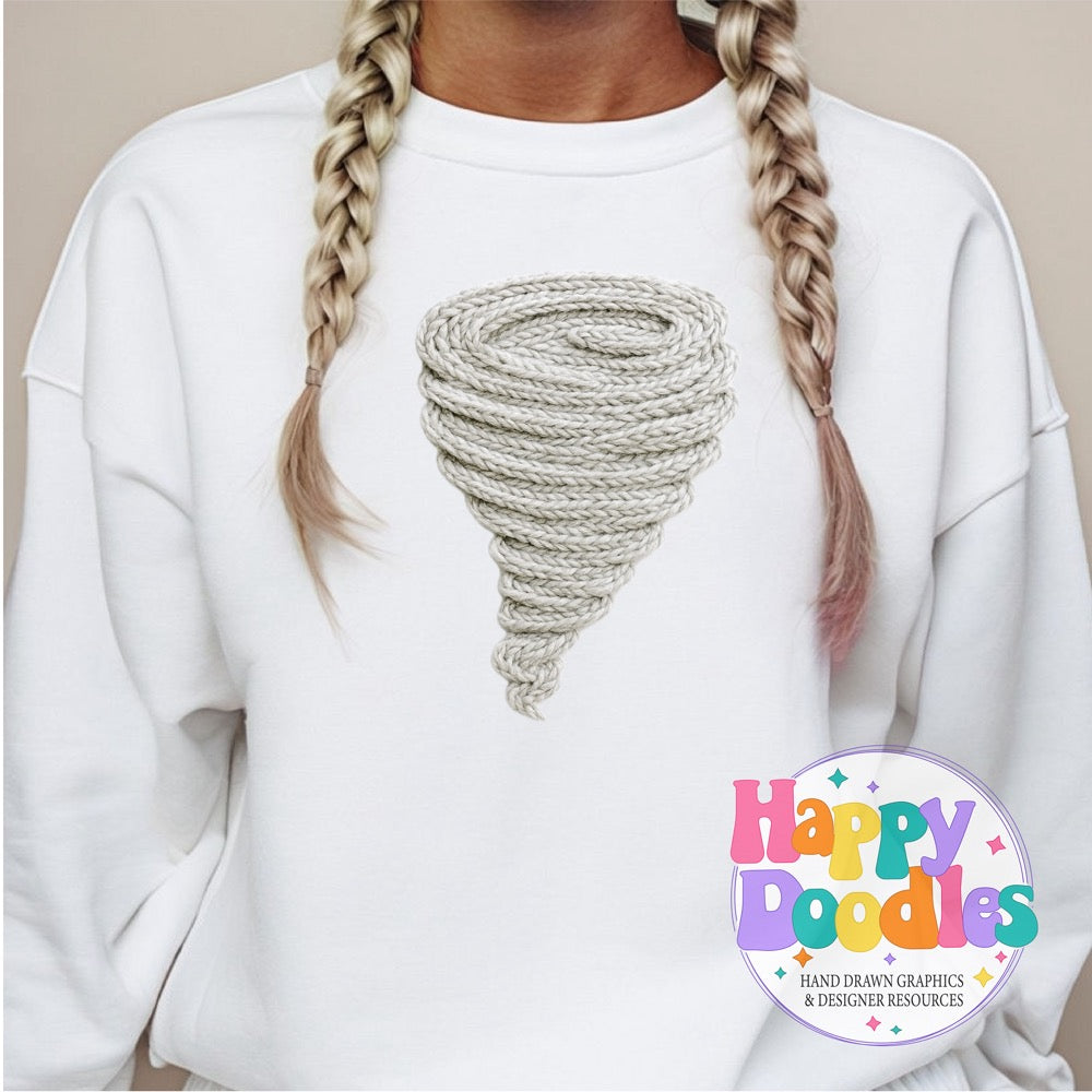 Tornado Light Yarn Mascot High Resolution PNG Clip Art - Happy Doodles Designs