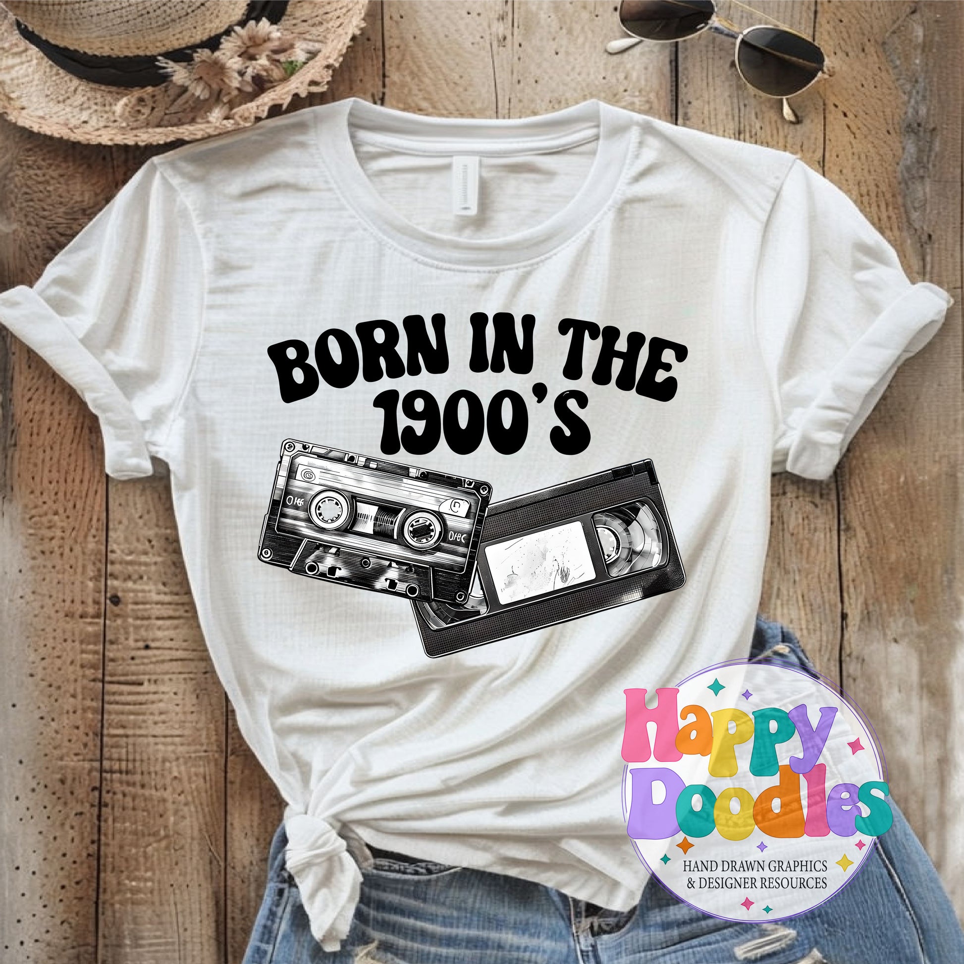 Born in the 1900s High Resolution Printable PNG - Happy Doodles Designs