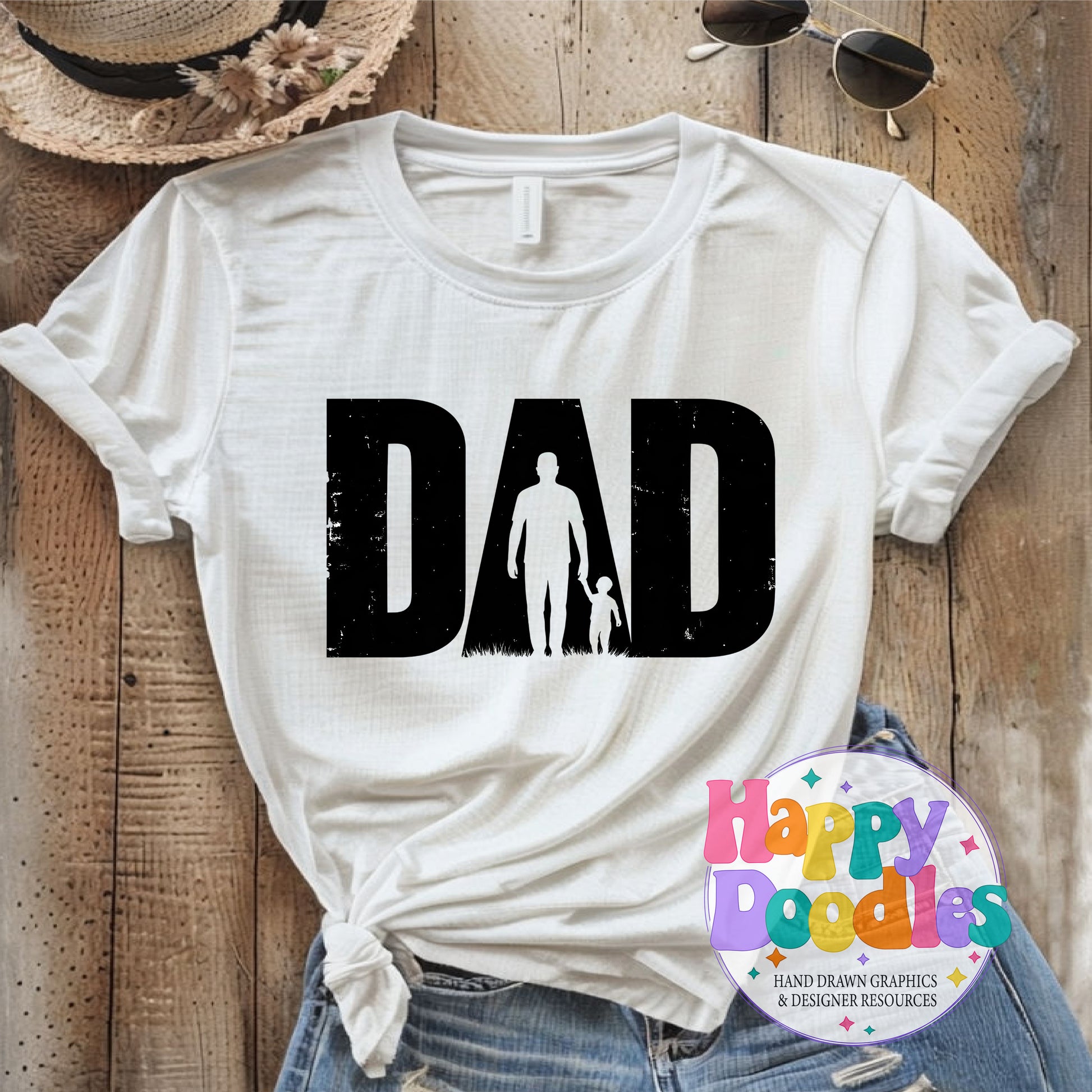 Dad High Resolution Printable PNG - Happy Doodles Designs