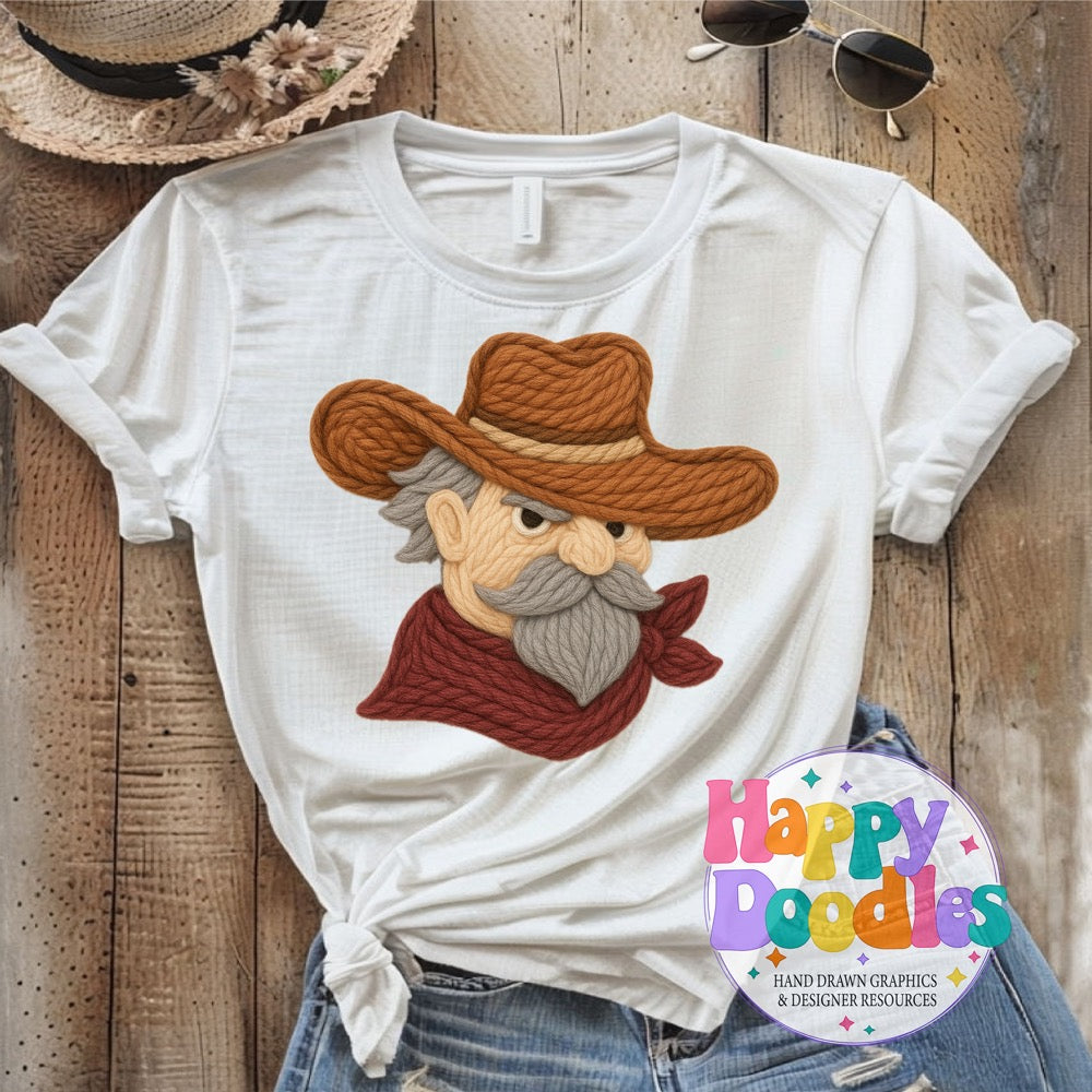 General Yarn Mascot Printable PNG Illustration - Happy Doodles Designs