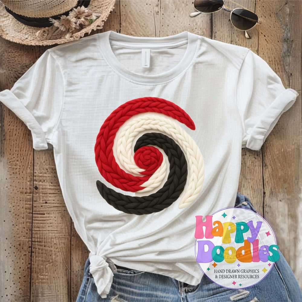 Hurricane Yarn Mascot Printable PNG Illustration - Happy Doodles Designs