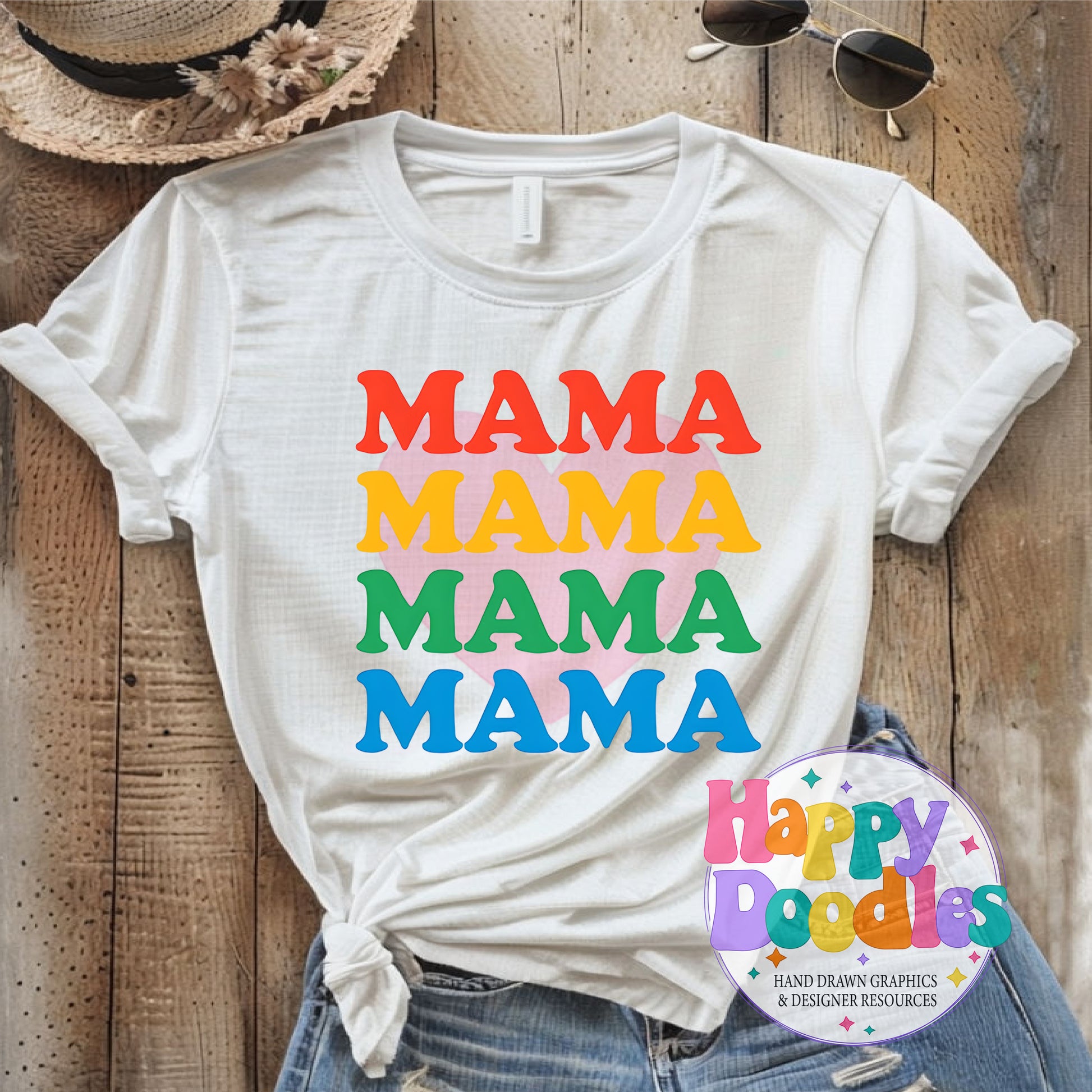Mama Printable PNG for Sublimation & Crafts - Happy Doodles Designs