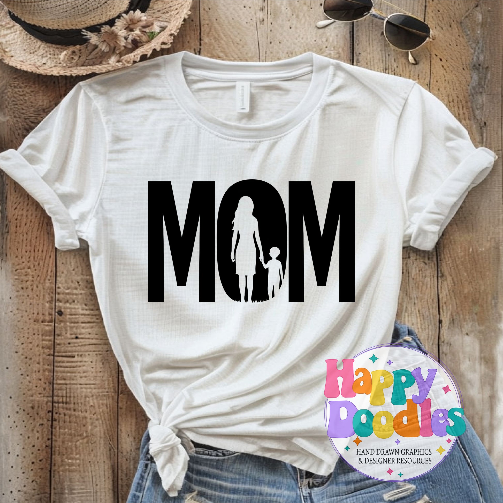 Mom DIY Printable T-Shirt Design - Happy Doodles Designs