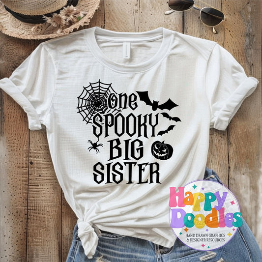 One Spooky Big Sister SVG | Spooky Family Matching Shirt Design
