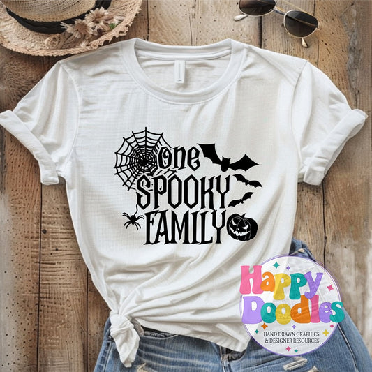One Spooky Family SVG | Halloween Family Cut File for Cricut & Silhouette