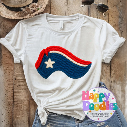 Patriot Yarn Mascot Printable PNG Download - Happy Doodles Designs