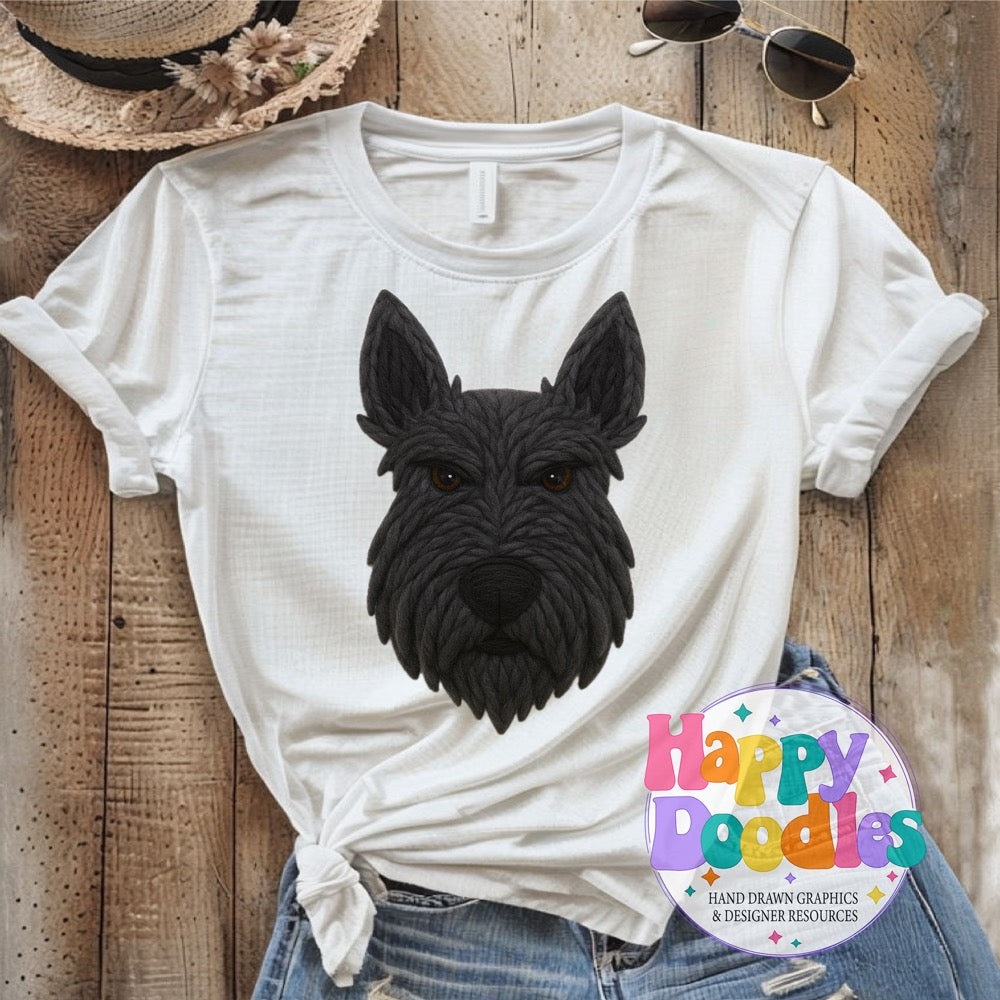 Scottie Yarn Mascot Printable Mascot PNG - Happy Doodles Designs