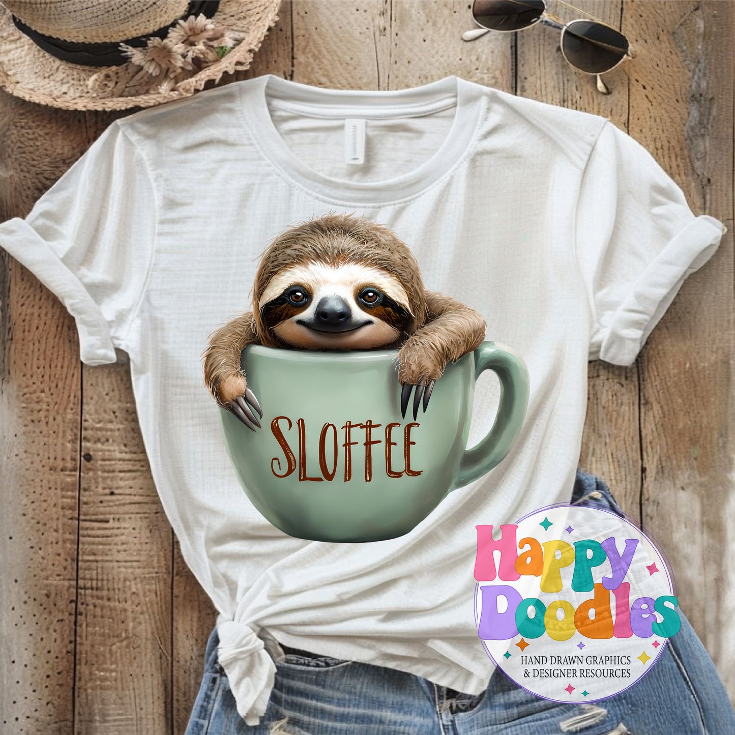 Sloffee High Resolution Printable PNG - Happy Doodles Designs