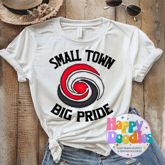 Small Town Big Pride Hurricane Printable PNG Design - Happy Doodles Designs