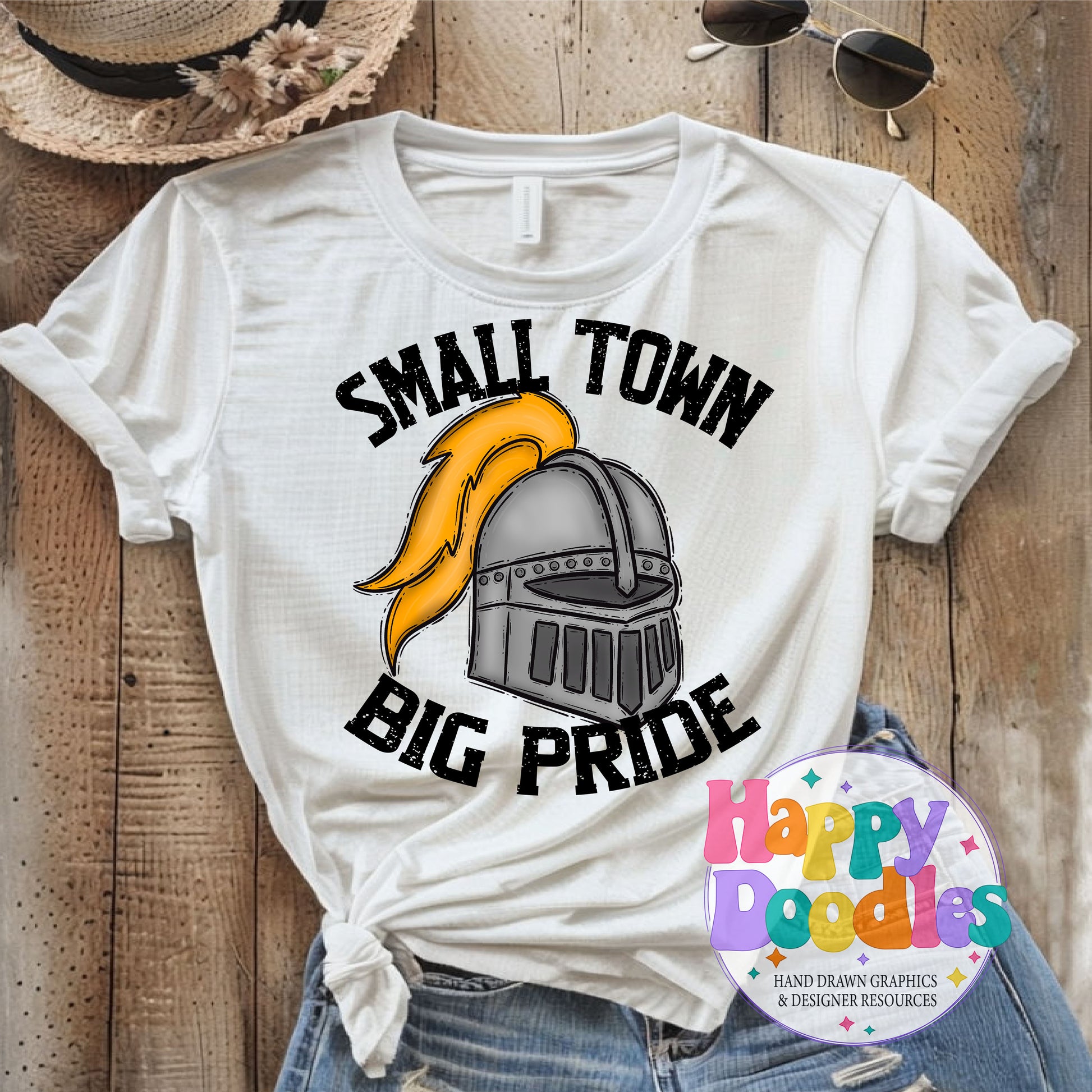 Small Town Big Pride Knights T-Shirt Printable PNG - Happy Doodles Designs