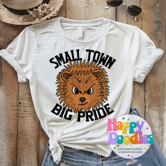 Small Town Big Pride Porcupines DIY Printable PNG - Happy Doodles Designs
