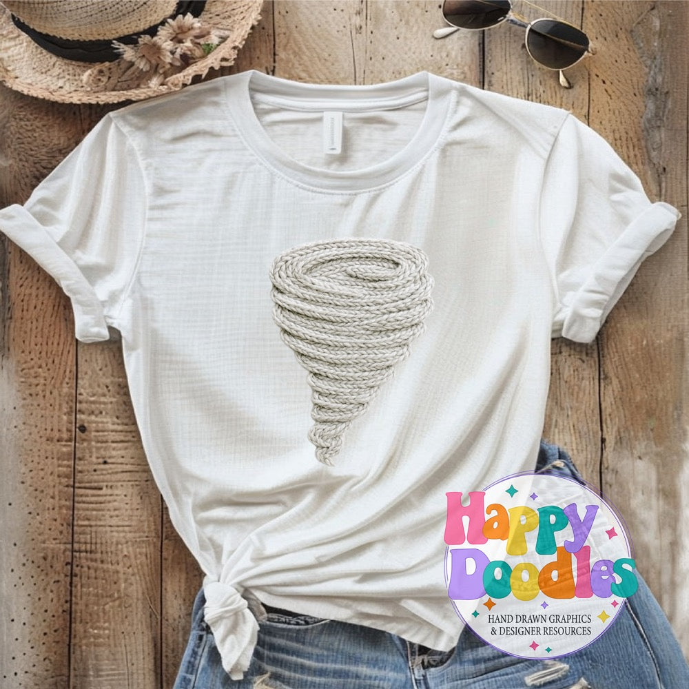 Tornado Light Yarn Mascot High Resolution PNG Clip Art - Happy Doodles Designs