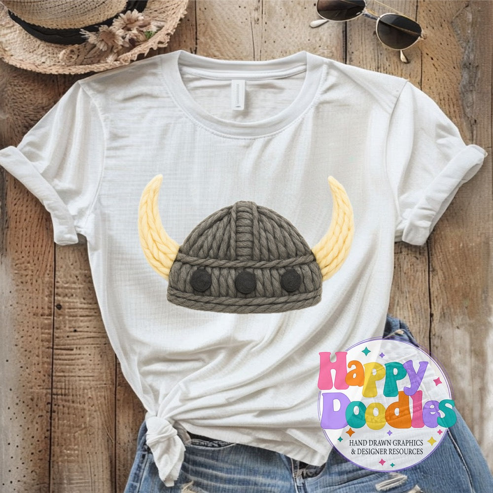 Viking Yarn Mascot High Resolution PNG Clip Art - Happy Doodles Designs