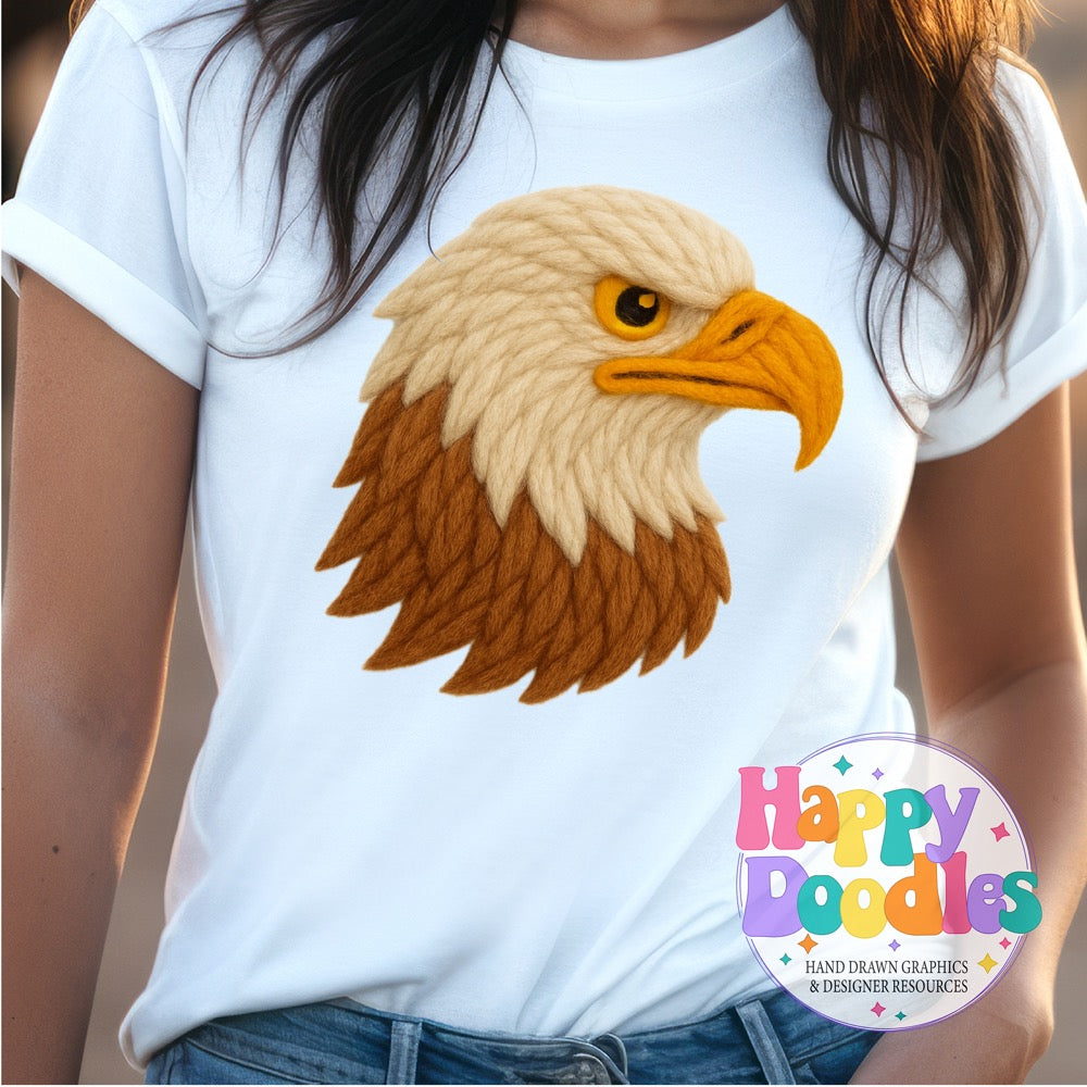 Eagle Yarn Mascot Printable Mascot PNG - Happy Doodles Designs