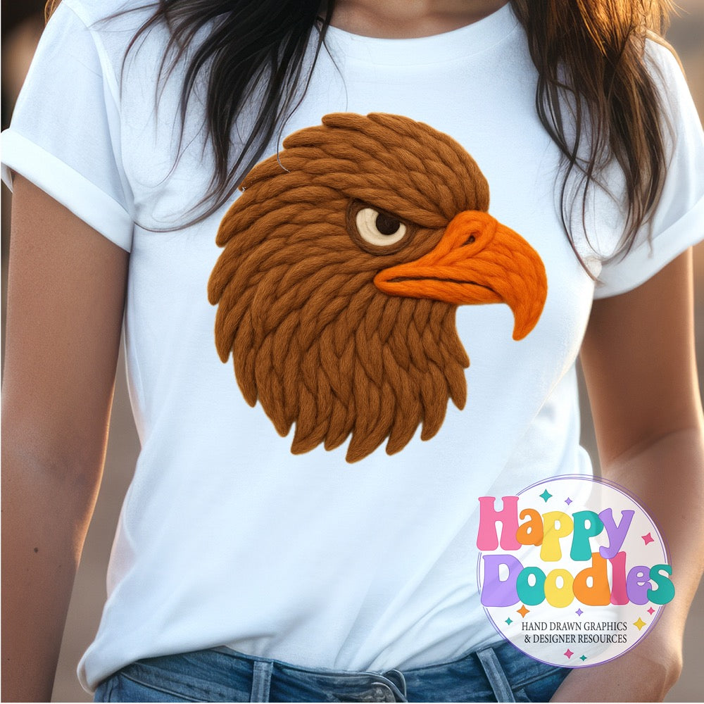 Falcon Yarn Mascot Printable Mascot PNG - Happy Doodles Designs