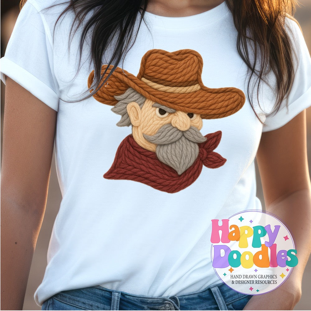 General Yarn Mascot Printable PNG Illustration - Happy Doodles Designs