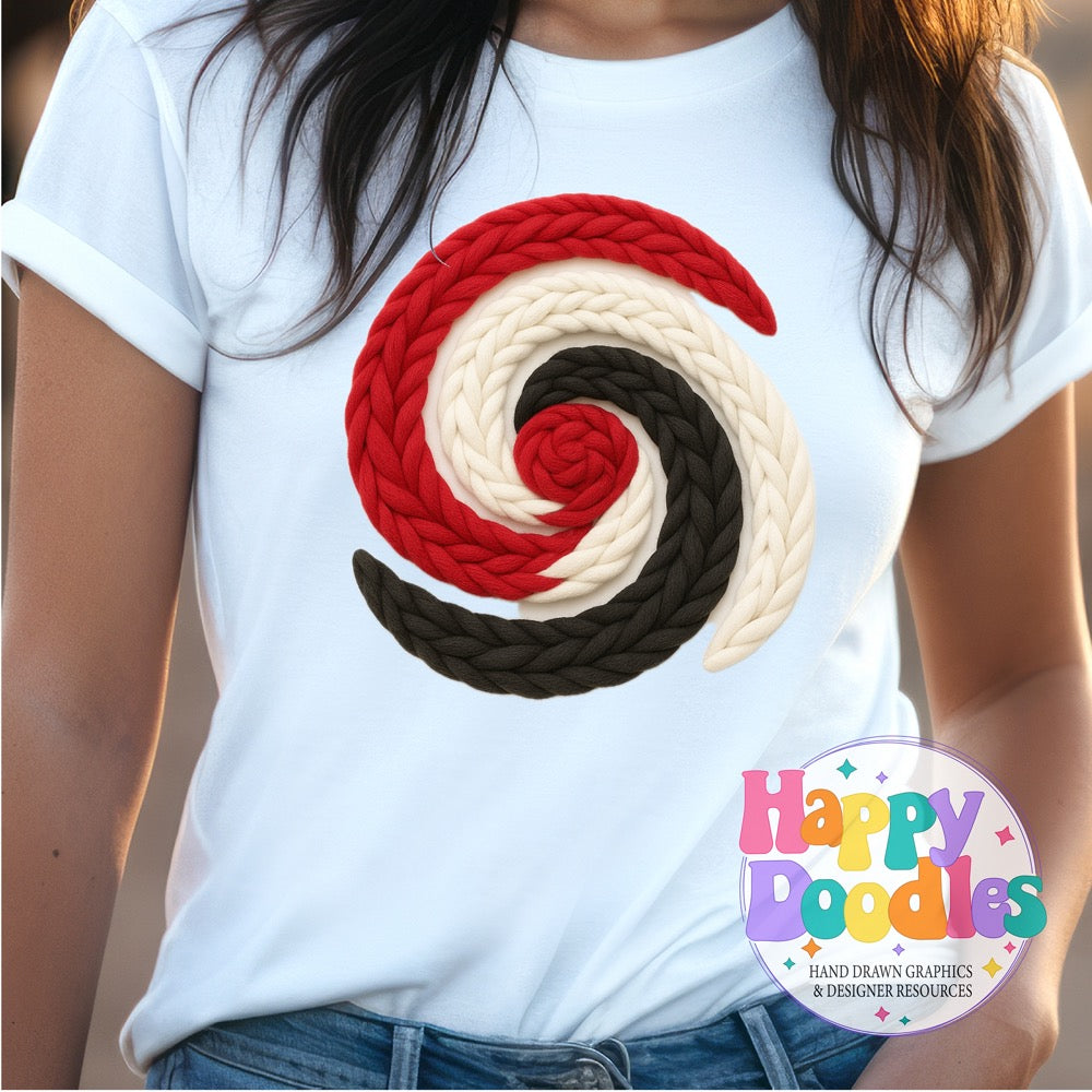 Hurricane Yarn Mascot Printable PNG Illustration - Happy Doodles Designs