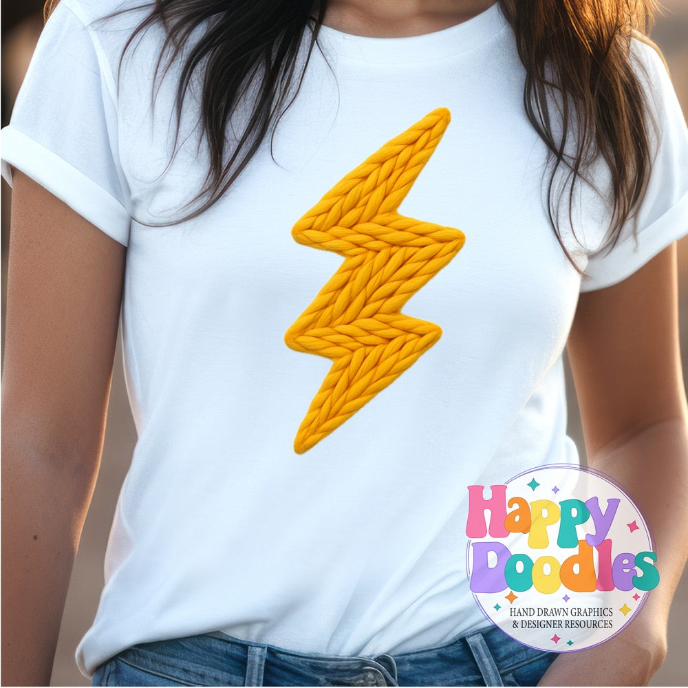 Lightning Mascot High Resolution PNG Clip Art - Happy Doodles Designs