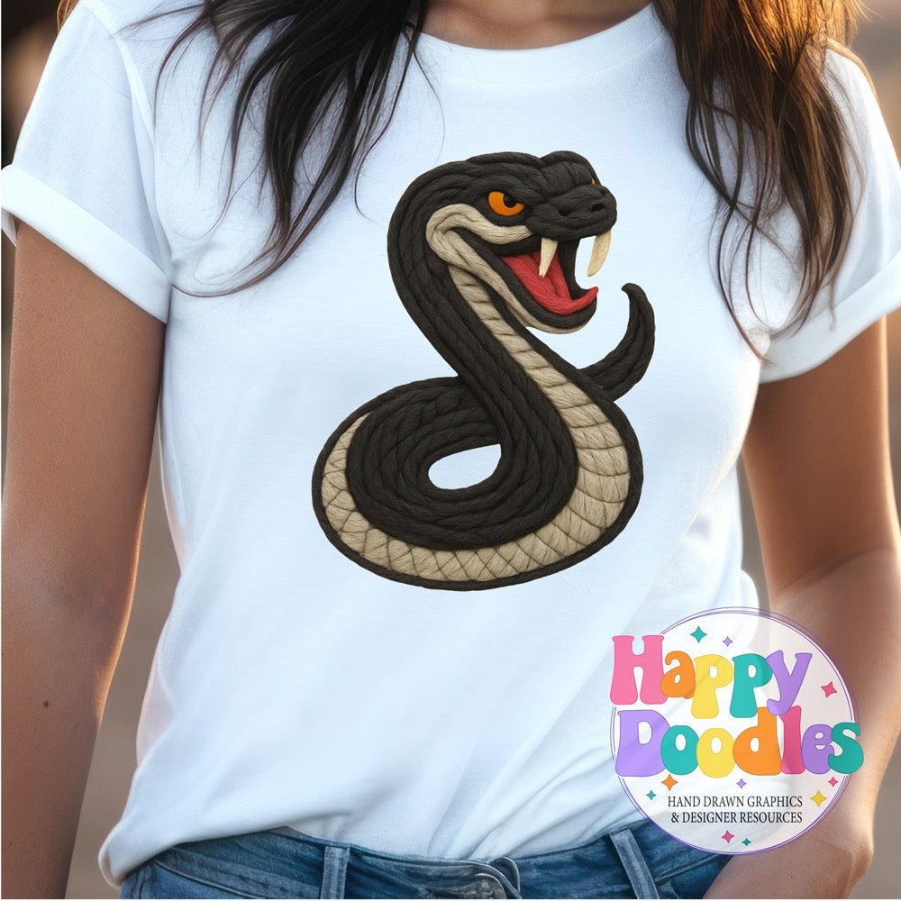 Rattler Yarn Mascot Printable PNG Download - Happy Doodles Designs