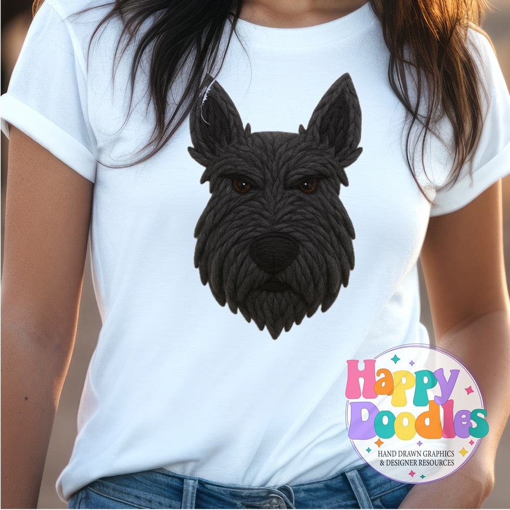 Scottie Yarn Mascot Printable Mascot PNG - Happy Doodles Designs