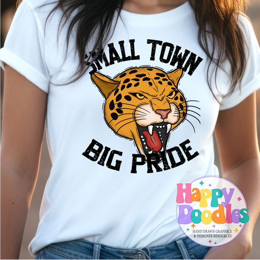 Small Town Big Pride Jaguars Printable PNG Design - Happy Doodles Designs