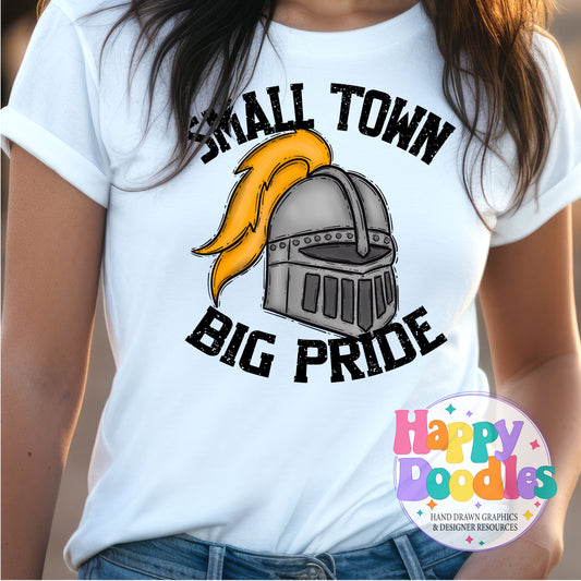 Small Town Big Pride Knights T-Shirt Printable PNG - Happy Doodles Designs
