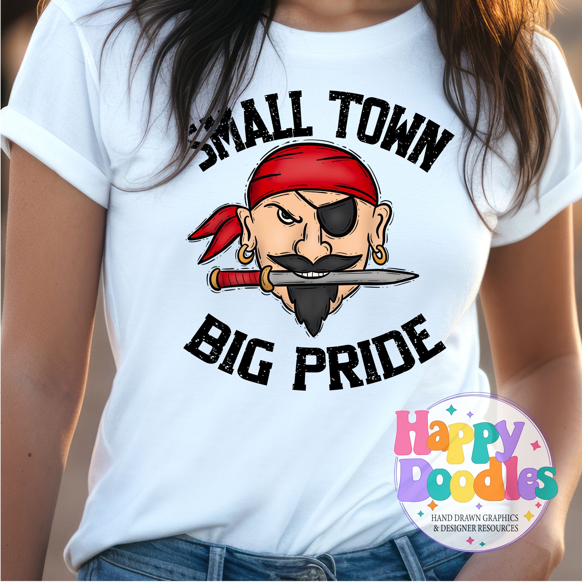 Small Town Big Pride Raiders Printable PNG for Sublimation - Happy Doodles Designs
