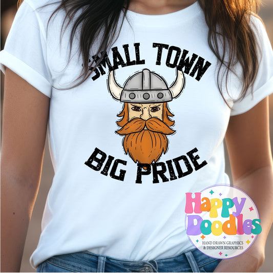 Small Town Big Pride Vikings Printable PNG Download - Happy Doodles Designs