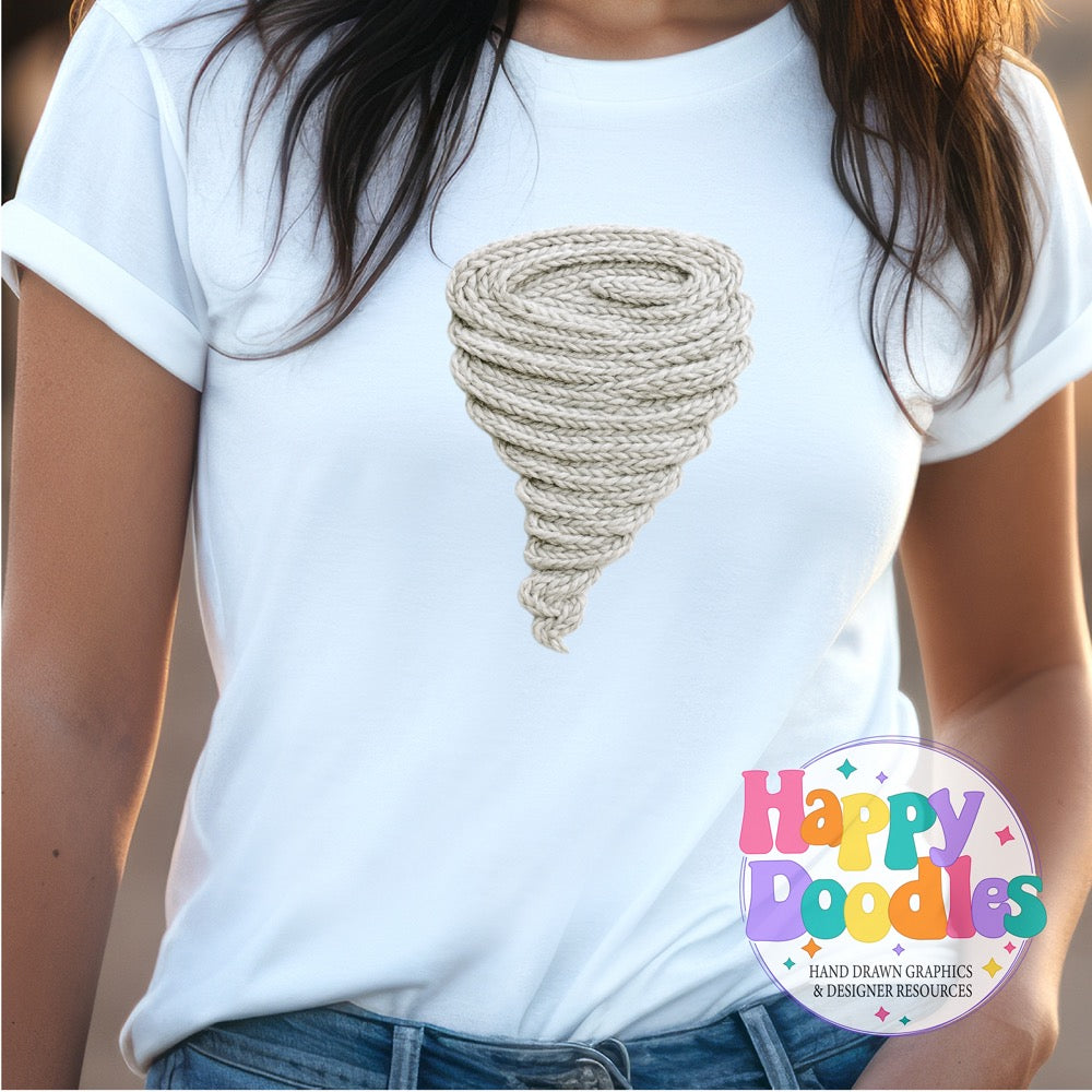 Tornado Light Yarn Mascot High Resolution PNG Clip Art - Happy Doodles Designs