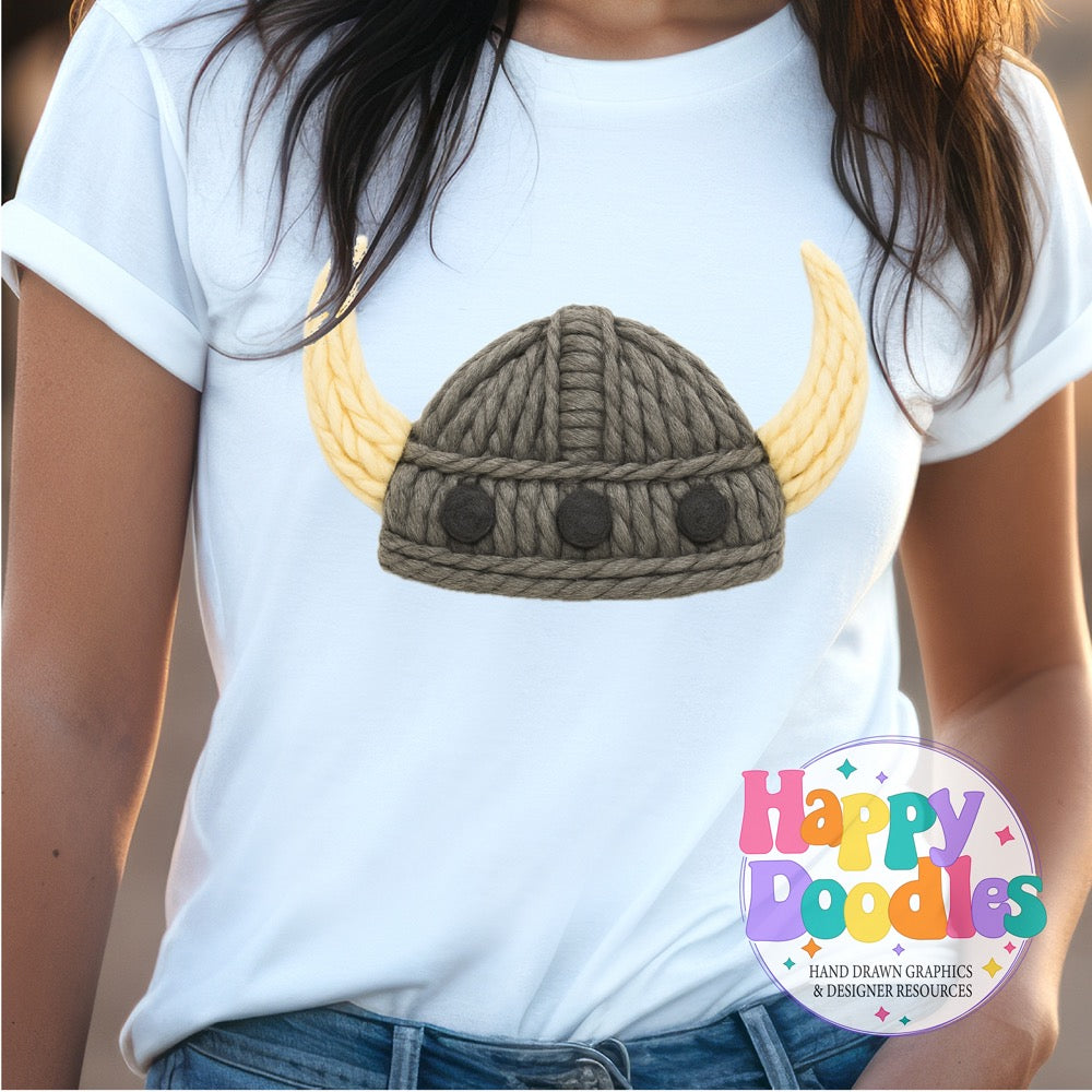 Viking Yarn Mascot High Resolution PNG Clip Art - Happy Doodles Designs