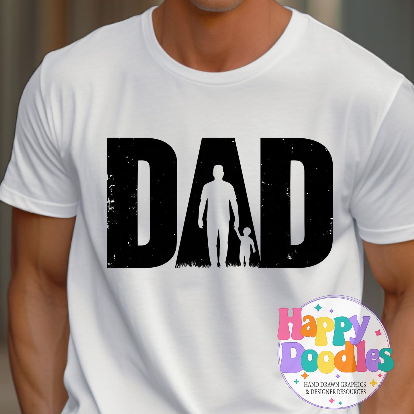 Dad High Resolution Printable PNG - Happy Doodles Designs