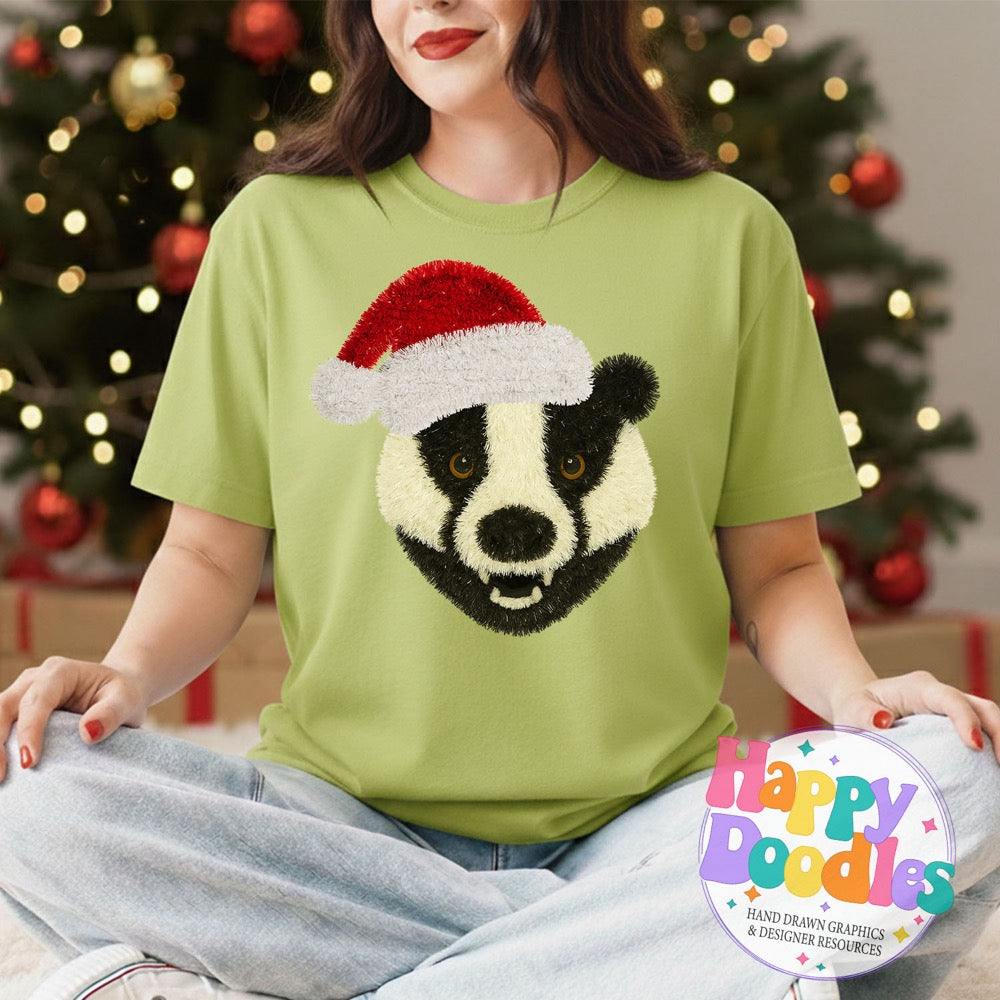 Badger Faux Tinsel Mascot Printable PNG Clipart