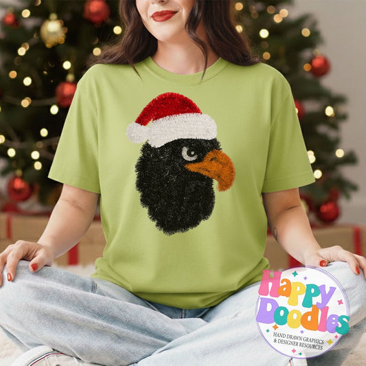 Black Hawk Faux Tinsel Mascot | Printable PNG Clipart