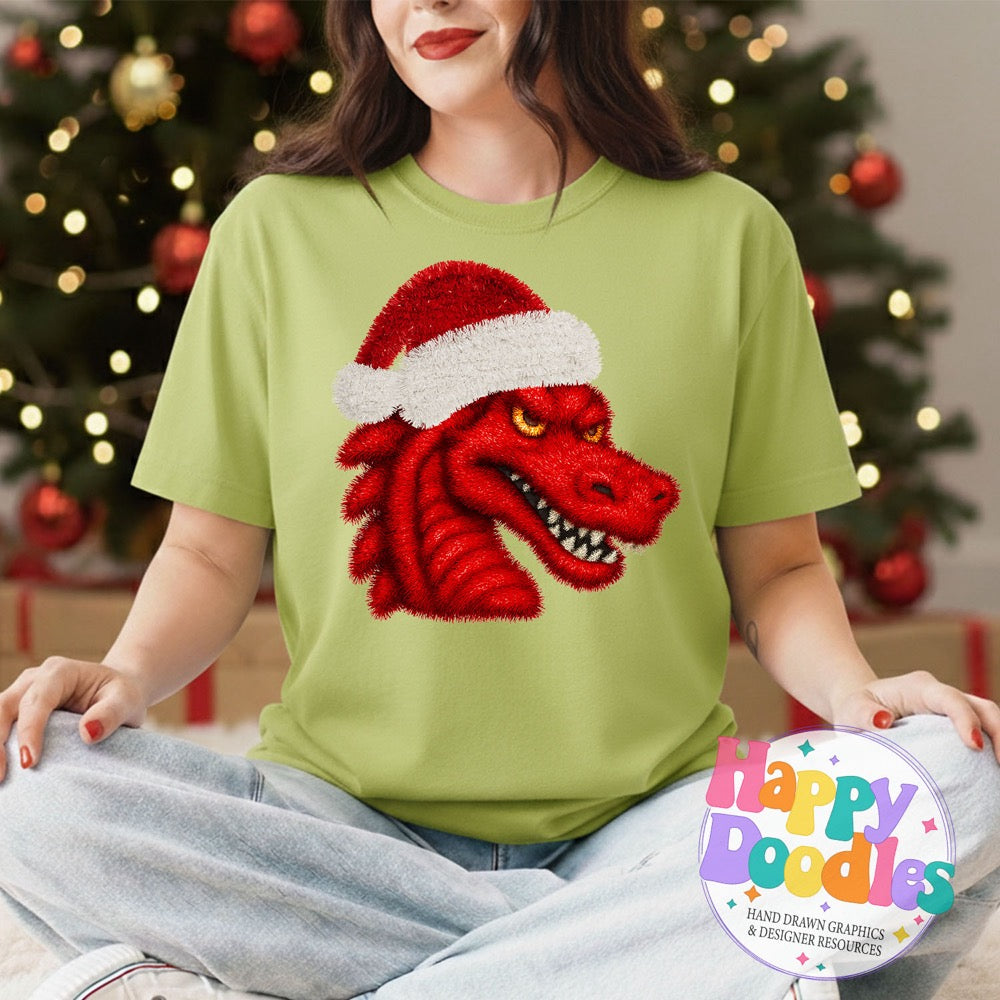 Faux Tinsel Dragon Mascot Printable PNG